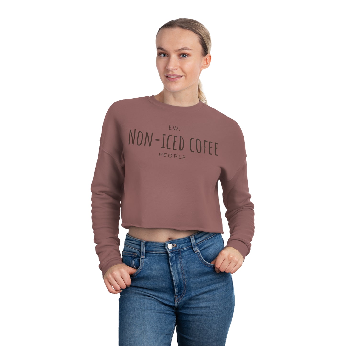 Ew Non-Iced Coffee People Cropped Sweater