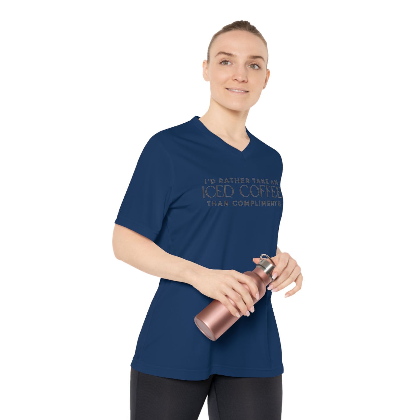 I'd Rather Take an Iced Coffee than Compliments V-Neck Shirt